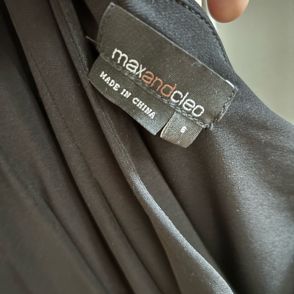 Max & Cleo Black Asymmetrical One Shoulder Cocktail Dress - Picture 4 of 5